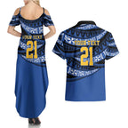 Western Australia Rugby Pacific Custom Couples Matching Summer Maxi Dress and Hawaiian Shirt Pasifika Tapa Pattern