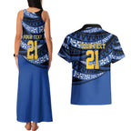Western Australia Rugby Pacific Custom Couples Matching Tank Maxi Dress and Hawaiian Shirt Pasifika Tapa Pattern