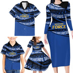 Western Australia Rugby Pacific Custom Family Matching Long Sleeve Bodycon Dress and Hawaiian Shirt Pasifika Tapa Pattern
