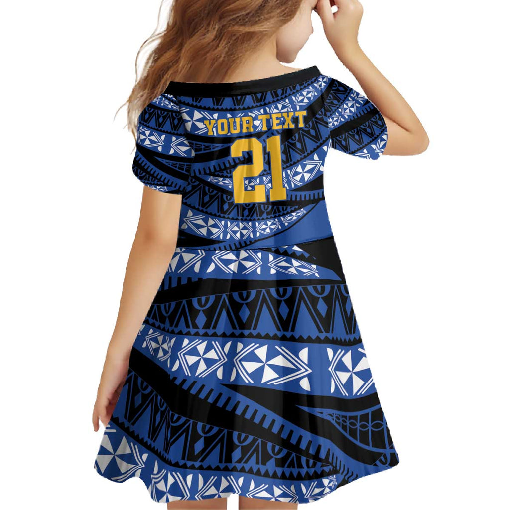 Western Australia Rugby Pacific Custom Family Matching Off The Shoulder Long Sleeve Dress and Hawaiian Shirt Pasifika Tapa Pattern