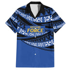 Western Australia Rugby Pacific Custom Family Matching Off The Shoulder Long Sleeve Dress and Hawaiian Shirt Pasifika Tapa Pattern