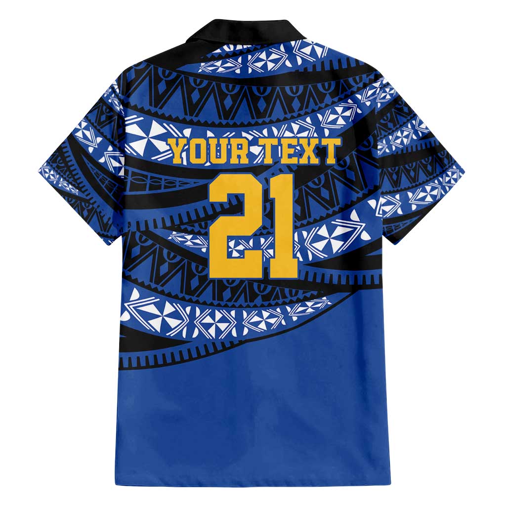 Western Australia Rugby Pacific Custom Family Matching Off Shoulder Short Dress and Hawaiian Shirt Pasifika Tapa Pattern