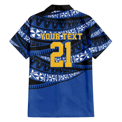 Western Australia Rugby Pacific Custom Family Matching Off Shoulder Short Dress and Hawaiian Shirt Pasifika Tapa Pattern