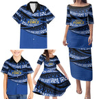 Western Australia Rugby Pacific Custom Family Matching Puletasi and Hawaiian Shirt Pasifika Tapa Pattern
