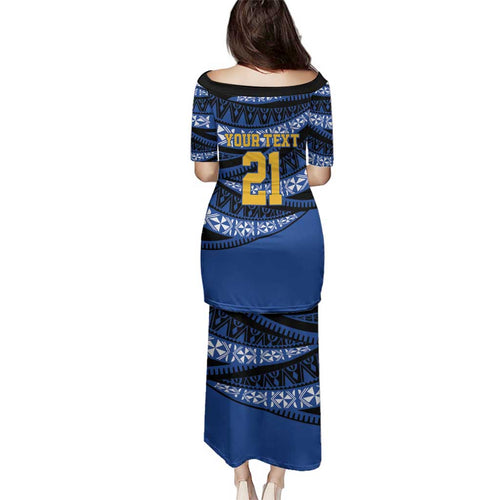 Western Australia Rugby Pacific Custom Family Matching Puletasi and Hawaiian Shirt Pasifika Tapa Pattern