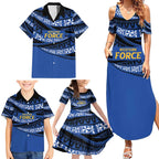 Western Australia Rugby Pacific Custom Family Matching Summer Maxi Dress and Hawaiian Shirt Pasifika Tapa Pattern