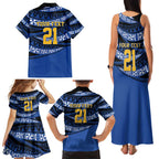 Western Australia Rugby Pacific Custom Family Matching Tank Maxi Dress and Hawaiian Shirt Pasifika Tapa Pattern