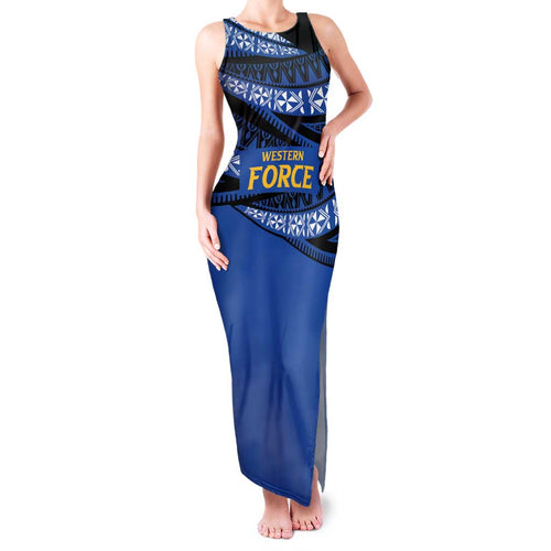 Western Australia Rugby Pacific Custom Family Matching Tank Maxi Dress and Hawaiian Shirt Pasifika Tapa Pattern