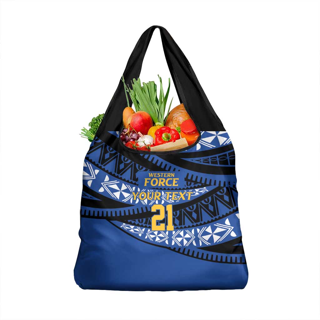 Western Australia Rugby Pacific Custom Grocery Bag Pasifika Tapa Pattern