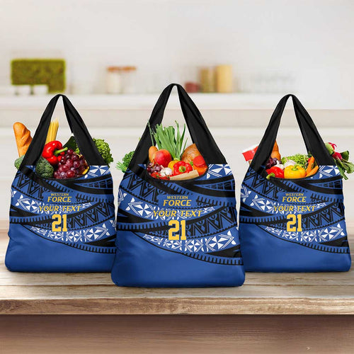 Western Australia Rugby Pacific Custom Grocery Bag Pasifika Tapa Pattern