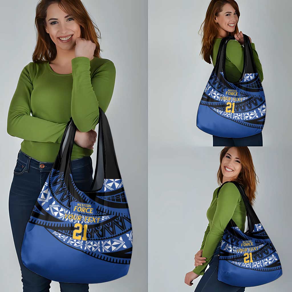 Western Australia Rugby Pacific Custom Grocery Bag Pasifika Tapa Pattern