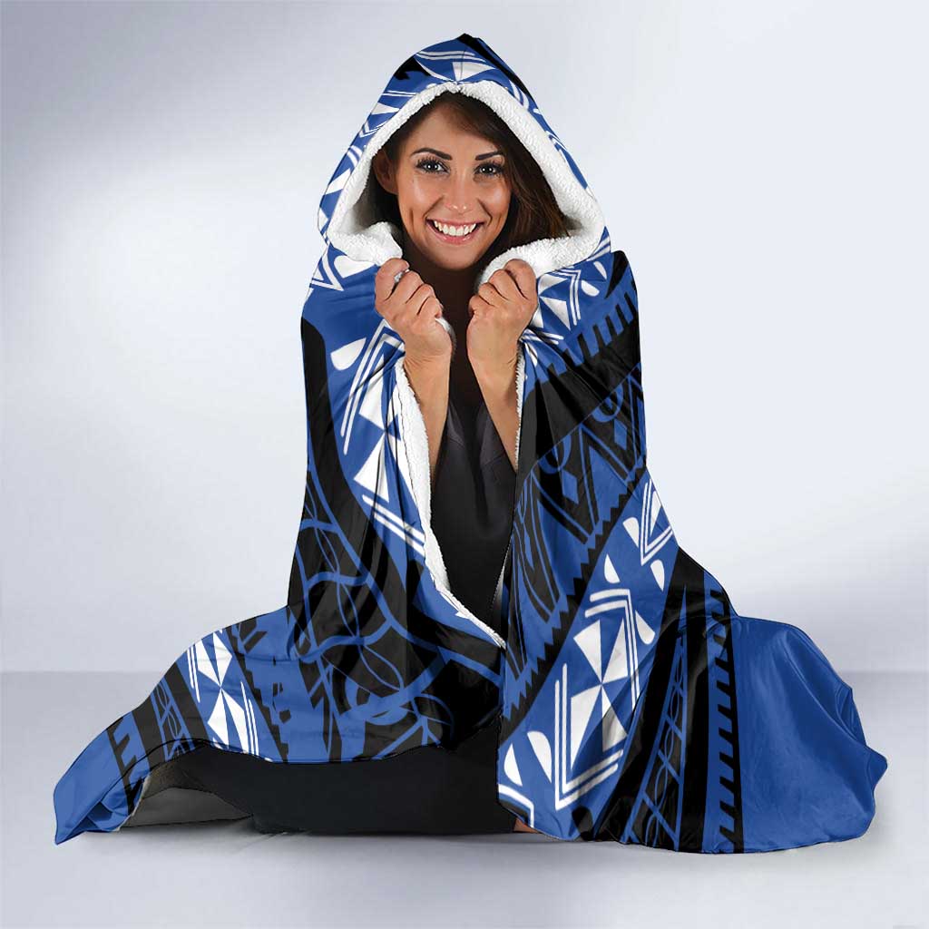 Western Australia Rugby Pacific Custom Hooded Blanket Pasifika Tapa Pattern