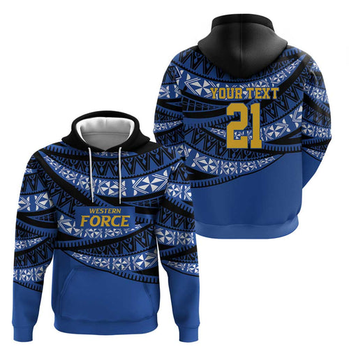 Western Australia Rugby Pacific Custom Hoodie Pasifika Tapa Pattern