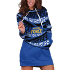 Western Australia Rugby Pacific Custom Hoodie Dress Pasifika Tapa Pattern