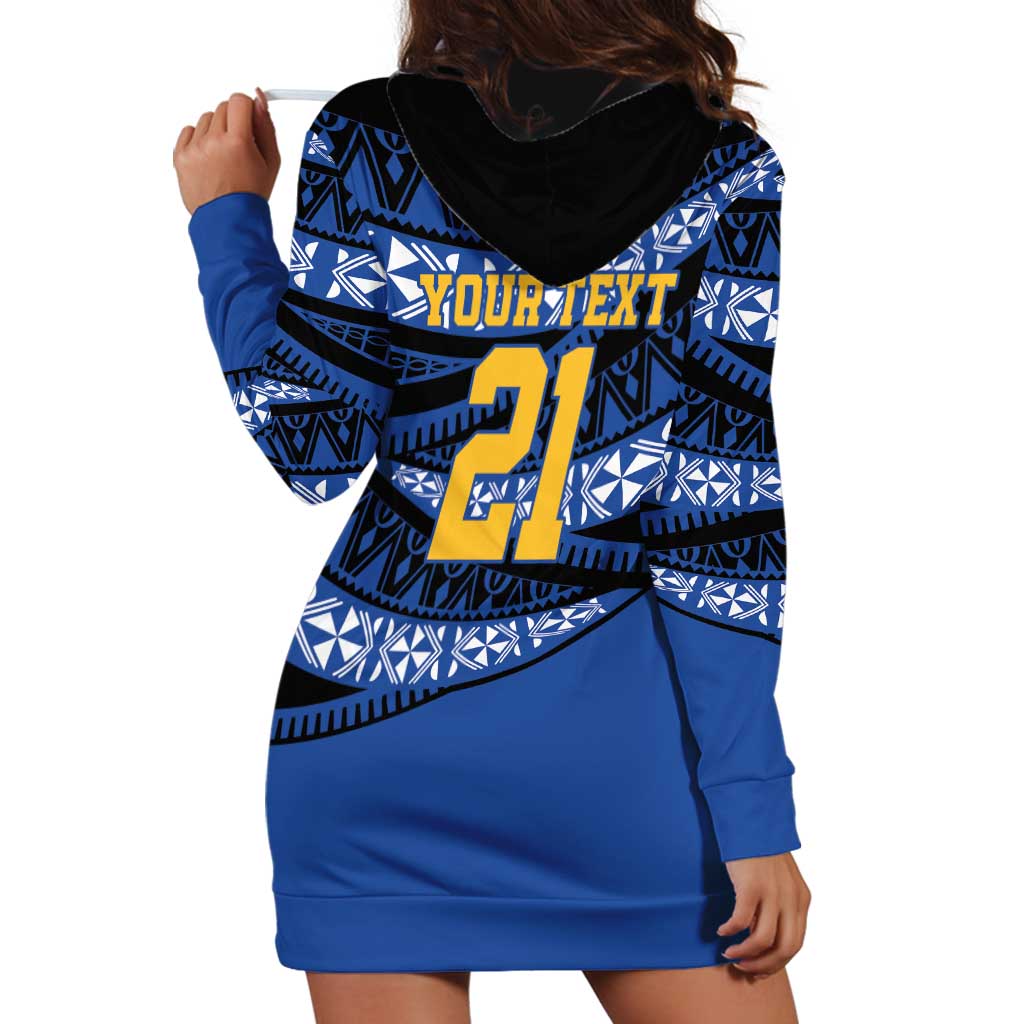 Western Australia Rugby Pacific Custom Hoodie Dress Pasifika Tapa Pattern