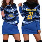 Western Australia Rugby Pacific Custom Hoodie Dress Pasifika Tapa Pattern