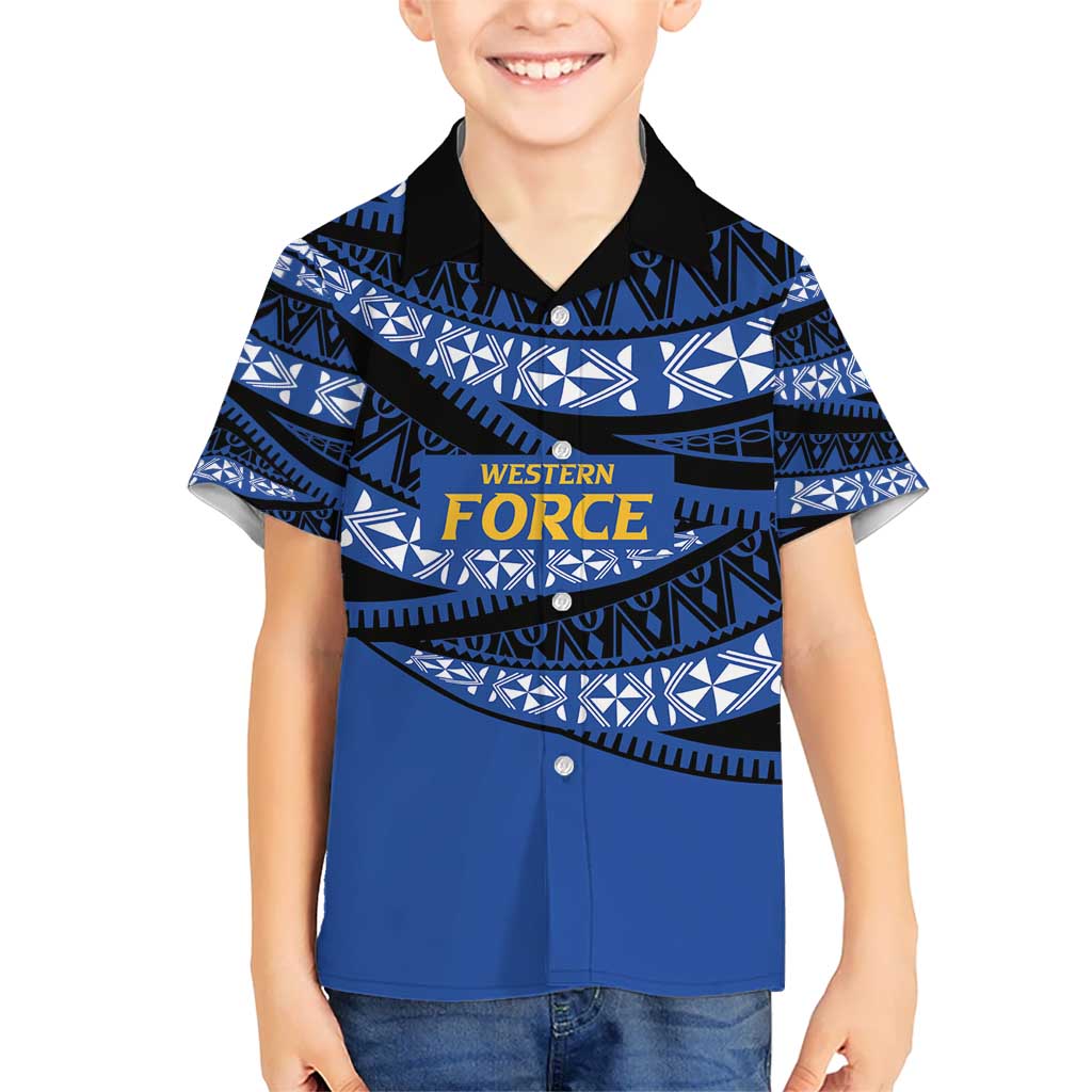 Western Australia Rugby Pacific Custom Kid Hawaiian Shirt Pasifika Tapa Pattern
