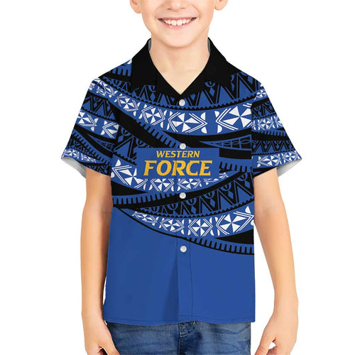 Western Australia Rugby Pacific Custom Kid Hawaiian Shirt Pasifika Tapa Pattern