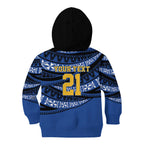 Western Australia Rugby Pacific Custom Kid Hoodie Pasifika Tapa Pattern