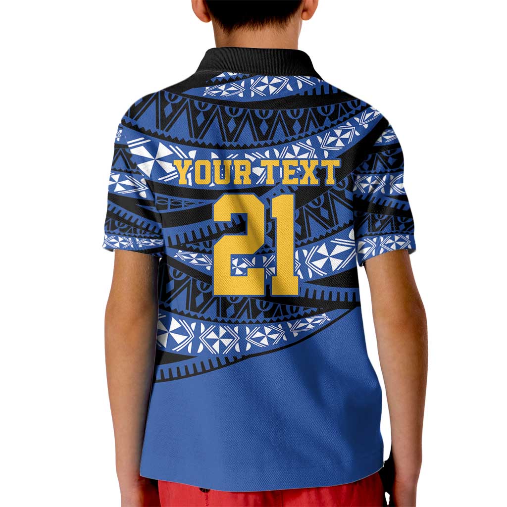 Western Australia Rugby Pacific Custom Kid Polo Shirt Pasifika Tapa Pattern