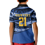 Western Australia Rugby Pacific Custom Kid Polo Shirt Pasifika Tapa Pattern