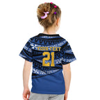 Western Australia Rugby Pacific Custom Kid T Shirt Pasifika Tapa Pattern