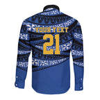 Western Australia Rugby Pacific Custom Long Sleeve Button Shirt Pasifika Tapa Pattern