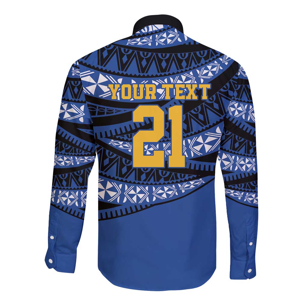 Western Australia Rugby Pacific Custom Long Sleeve Button Shirt Pasifika Tapa Pattern
