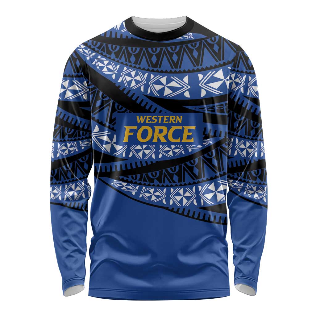 Western Australia Rugby Pacific Custom Long Sleeve Shirt Pasifika Tapa Pattern
