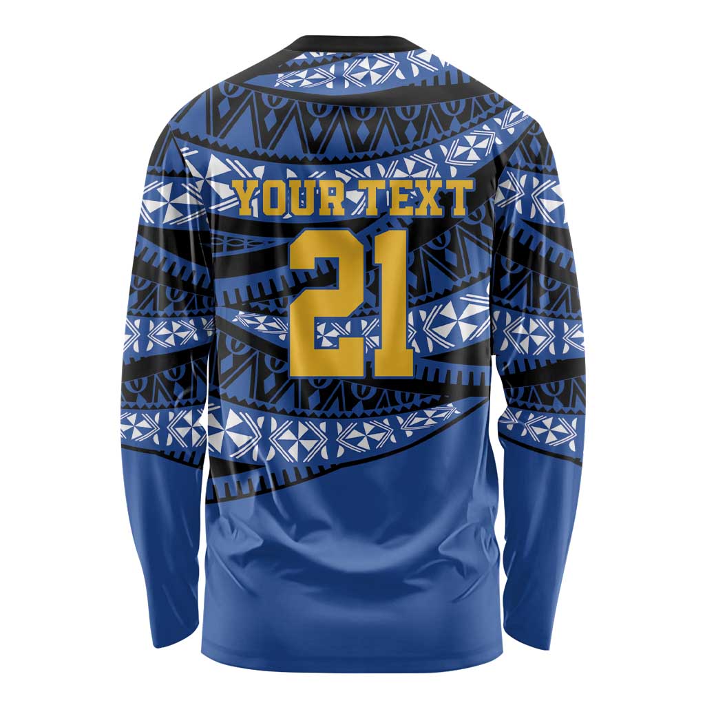Western Australia Rugby Pacific Custom Long Sleeve Shirt Pasifika Tapa Pattern