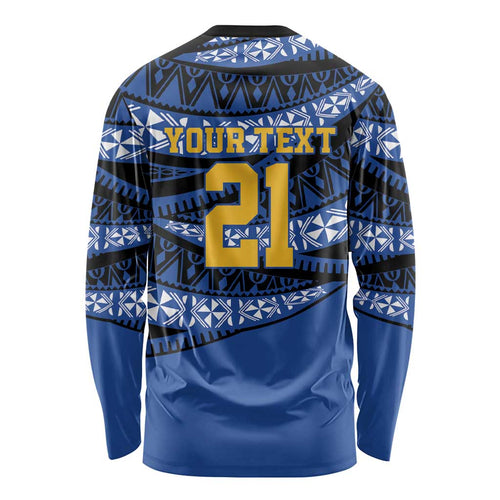 Western Australia Rugby Pacific Custom Long Sleeve Shirt Pasifika Tapa Pattern
