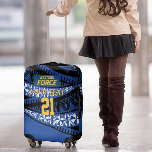 Western Australia Rugby Pacific Custom Luggage Cover Pasifika Tapa Pattern