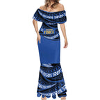 Western Australia Rugby Pacific Custom Mermaid Dress Pasifika Tapa Pattern