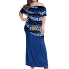 Western Australia Rugby Pacific Custom Off Shoulder Maxi Dress Pasifika Tapa Pattern