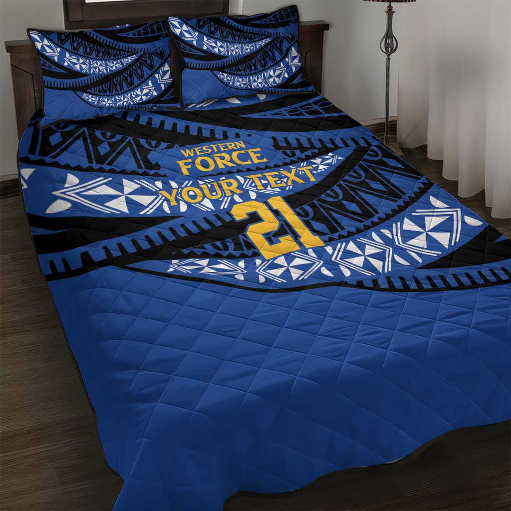 Western Australia Rugby Pacific Custom Quilt Bed Set Pasifika Tapa Pattern