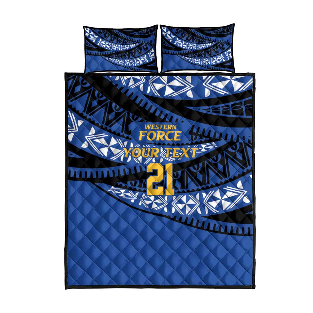 Western Australia Rugby Pacific Custom Quilt Bed Set Pasifika Tapa Pattern