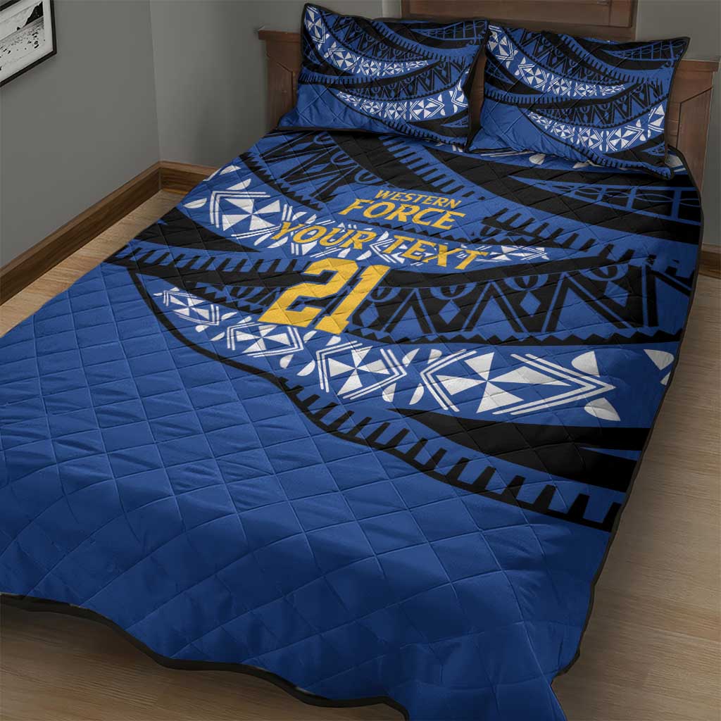 Western Australia Rugby Pacific Custom Quilt Bed Set Pasifika Tapa Pattern