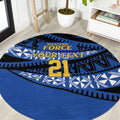 Western Australia Rugby Pacific Custom Round Carpet Pasifika Tapa Pattern