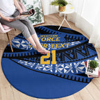 Western Australia Rugby Pacific Custom Round Carpet Pasifika Tapa Pattern