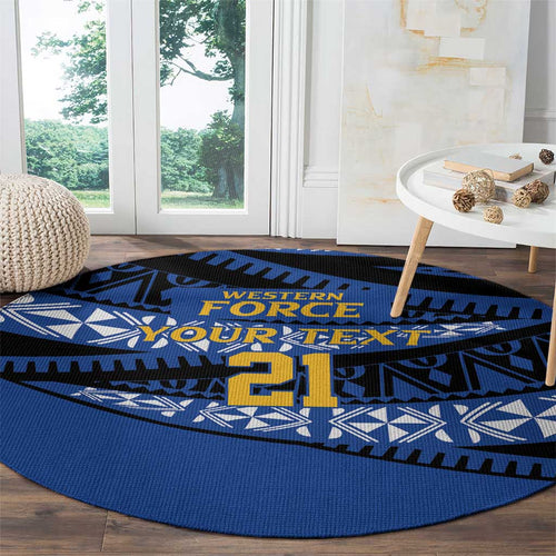 Western Australia Rugby Pacific Custom Round Carpet Pasifika Tapa Pattern