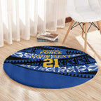 Western Australia Rugby Pacific Custom Round Carpet Pasifika Tapa Pattern