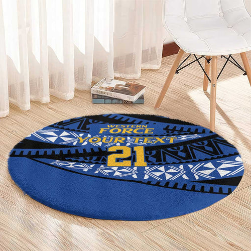 Western Australia Rugby Pacific Custom Round Carpet Pasifika Tapa Pattern