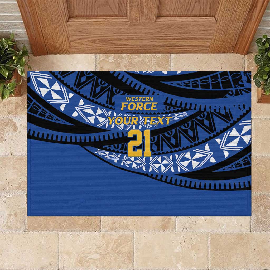 Western Australia Rugby Pacific Custom Rubber Doormat Pasifika Tapa Pattern