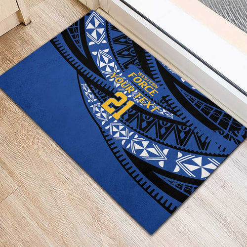 Western Australia Rugby Pacific Custom Rubber Doormat Pasifika Tapa Pattern