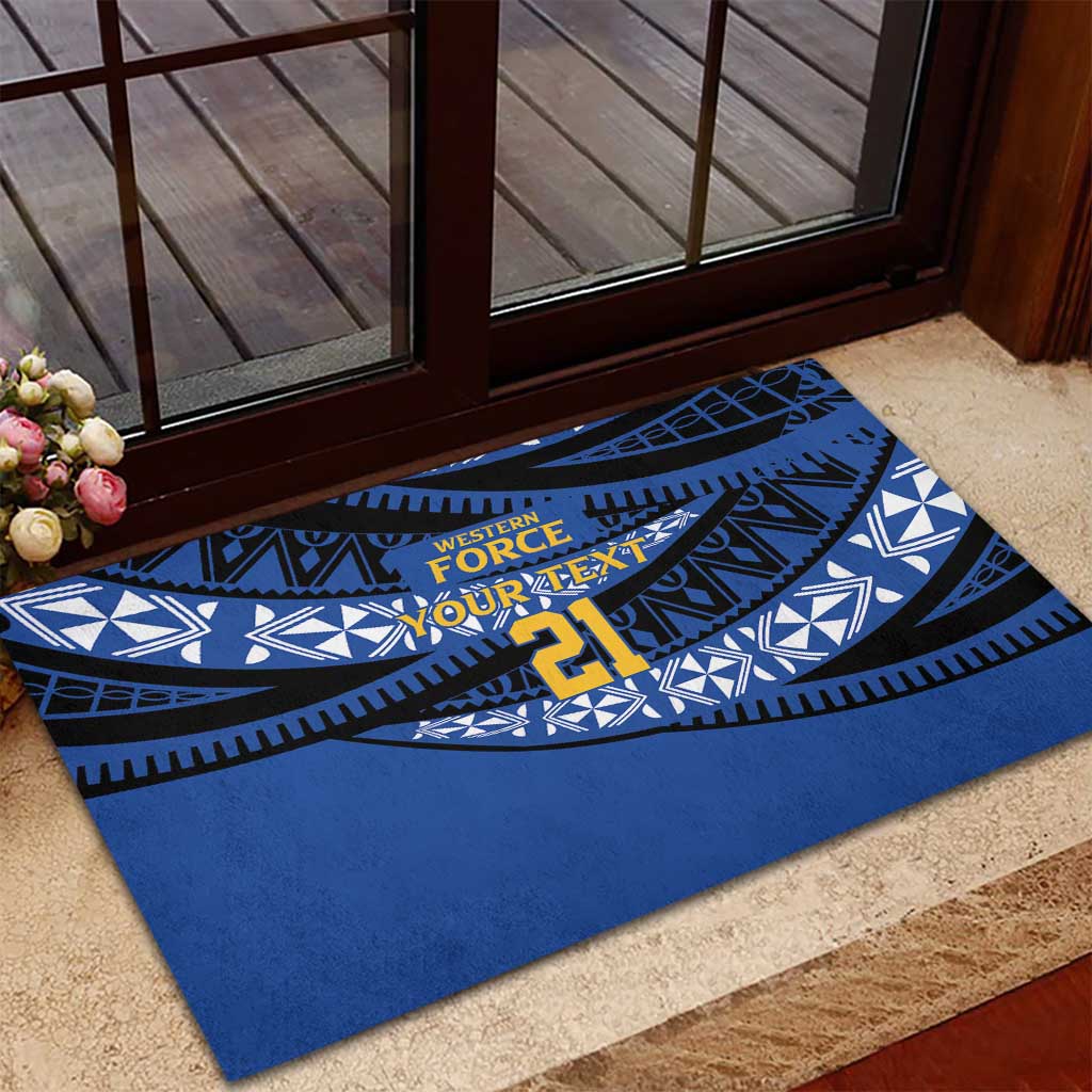 Western Australia Rugby Pacific Custom Rubber Doormat Pasifika Tapa Pattern