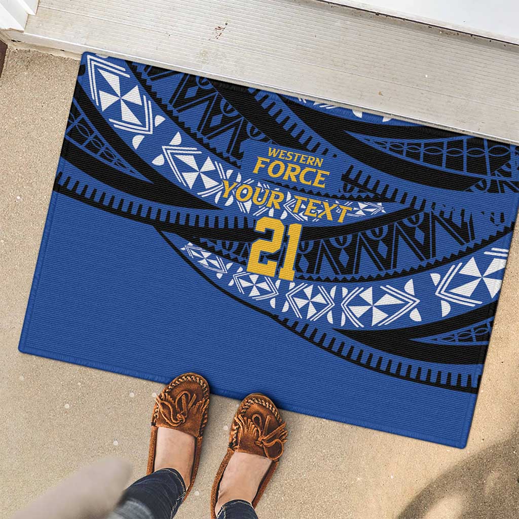 Western Australia Rugby Pacific Custom Rubber Doormat Pasifika Tapa Pattern