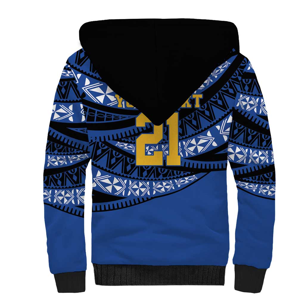 Western Australia Rugby Pacific Custom Sherpa Hoodie Pasifika Tapa Pattern
