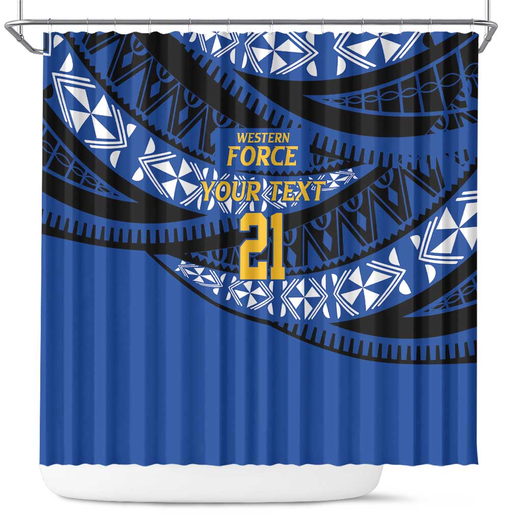 Western Australia Rugby Pacific Custom Shower Curtain Pasifika Tapa Pattern