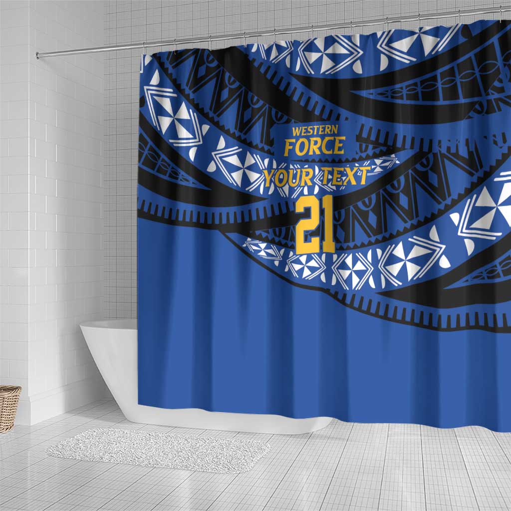 Western Australia Rugby Pacific Custom Shower Curtain Pasifika Tapa Pattern