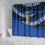 Western Australia Rugby Pacific Custom Shower Curtain Pasifika Tapa Pattern